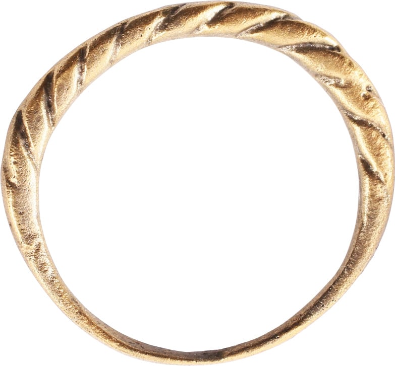 VIKING ROPED OR TWIST WEDDING RING, 866-1067 AD, SIZE 11 ¼ - 2