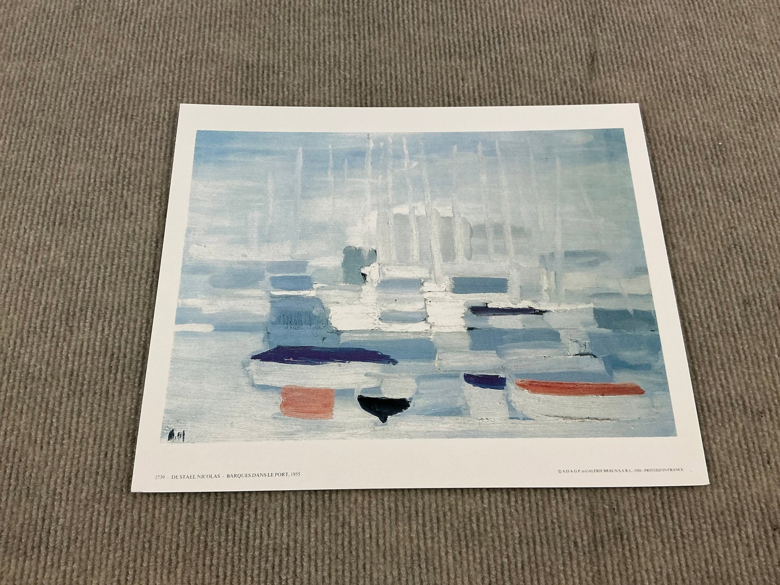 Nicolas De Stael - Boats in the Harbour - 1986 Offset Lithograph 9.5" x 11.5" - 2