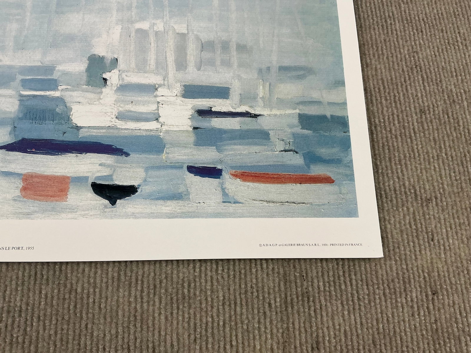 Nicolas De Stael - Boats in the Harbour - 1986 Offset Lithograph 9.5" x 11.5" - 7