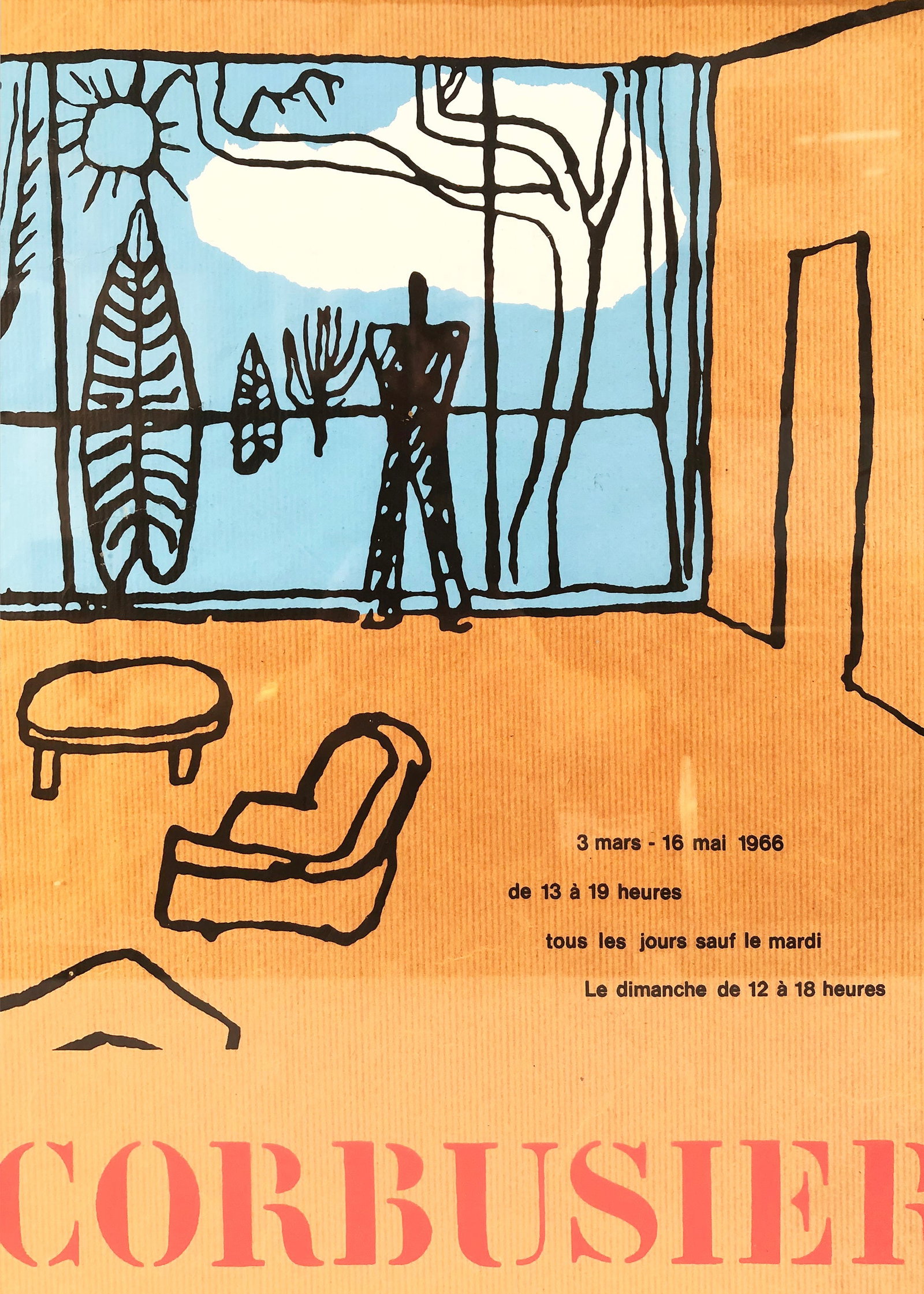 Le Corbusier - Centre Art et Recherches 1966 - 1966 Lithograph 16" x 16.25" - 2
