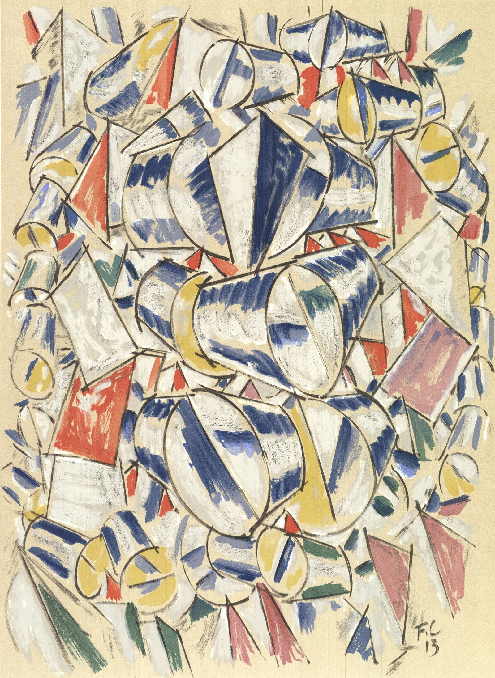 Fernand Leger - Contrastes De Formes - 1962 Lithograph 23.25" x 17.75" - 2