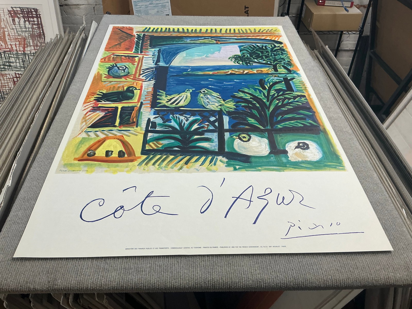 Pablo Picasso - Cote D'Azur - 1962 Lithograph 39.25" x 26" - 2