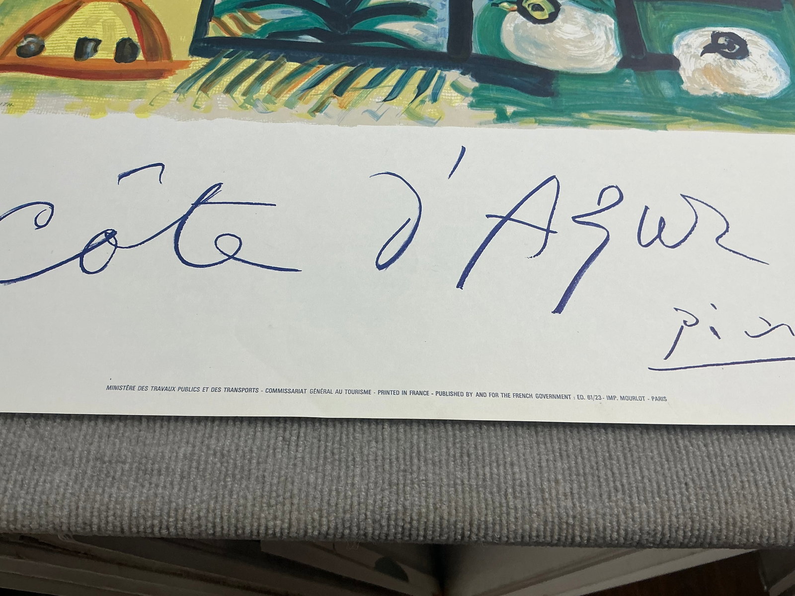 Pablo Picasso - Cote D'Azur - 1962 Lithograph 39.25" x 26" - 8