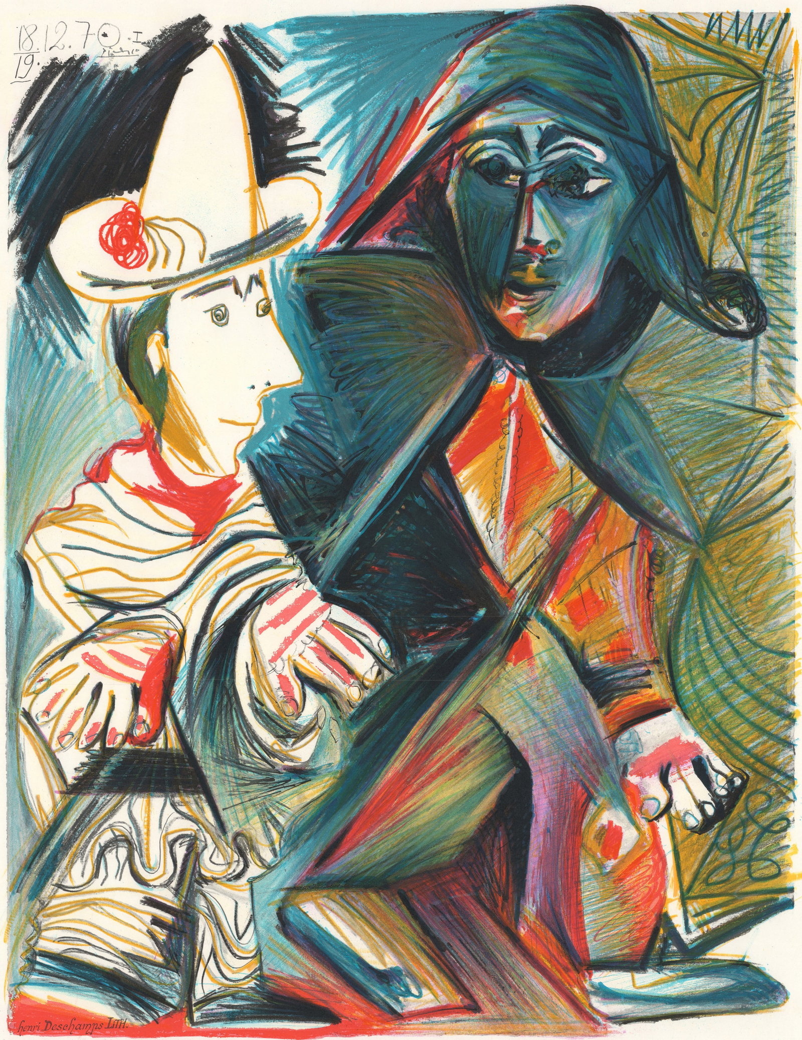 Pablo Picasso - Dakar - 1972 Lithograph 30" x 21" - 2