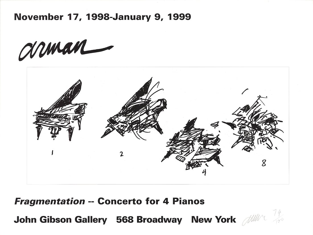Pierre Fernandez Arman - Fragmentation - 1999 Offset Lithograph - SIGNED 18" x 24" (1 of 2)