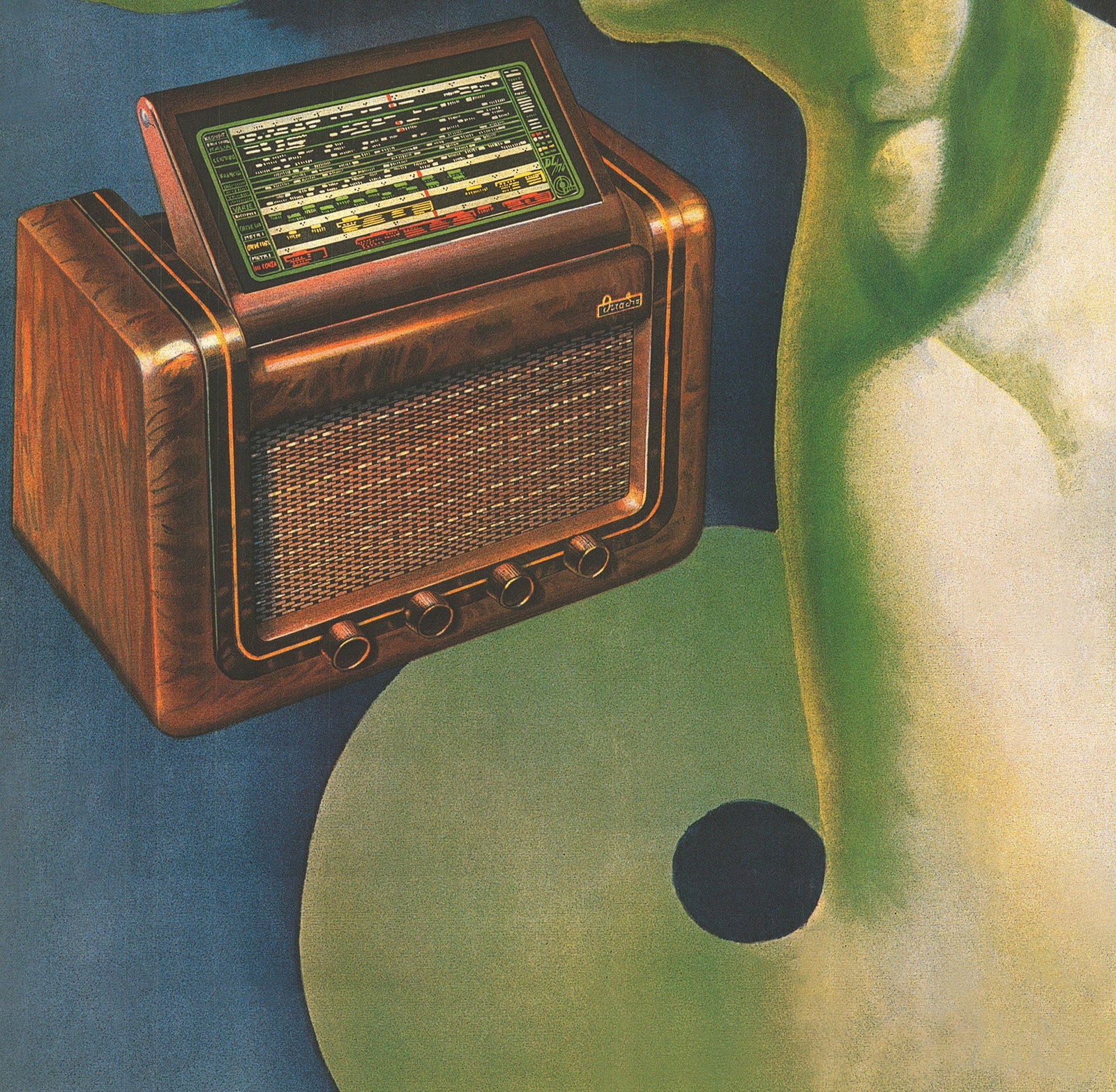 Gino Boccasile - Irradio La voce de Incanta - 1998 Offset Lithograph 54.25" x 38.25" - 4