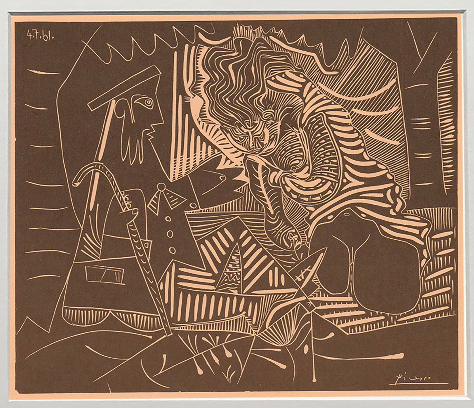 Pablo Picasso - Luncheon on the Grass - 1972 Offset Lithograph 5.75" x 7.5" - 2