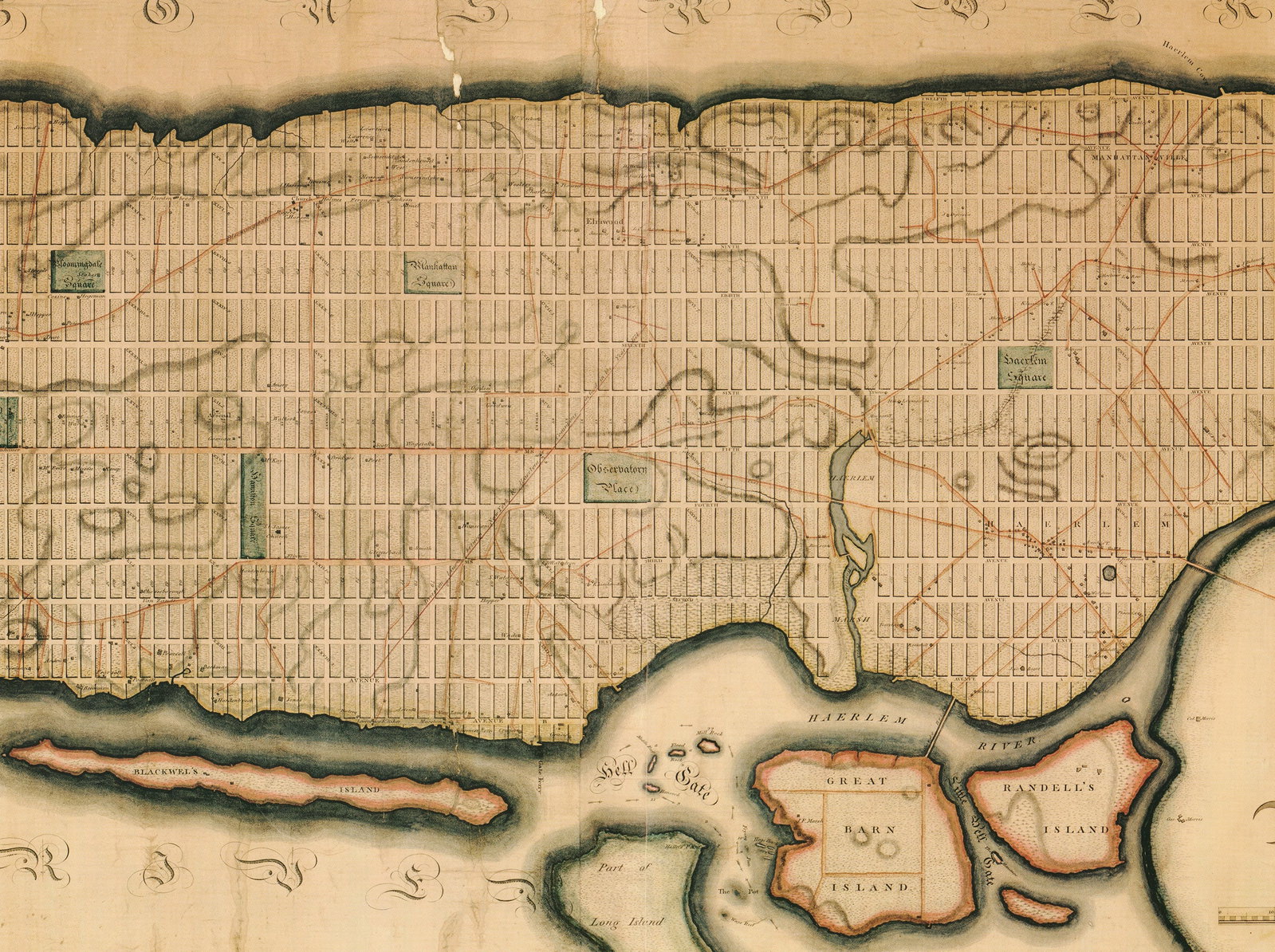 Peter Maverick - New York and the Island of Manhattan - 2008 Offset Lithograph 19" x 54.5" - 3