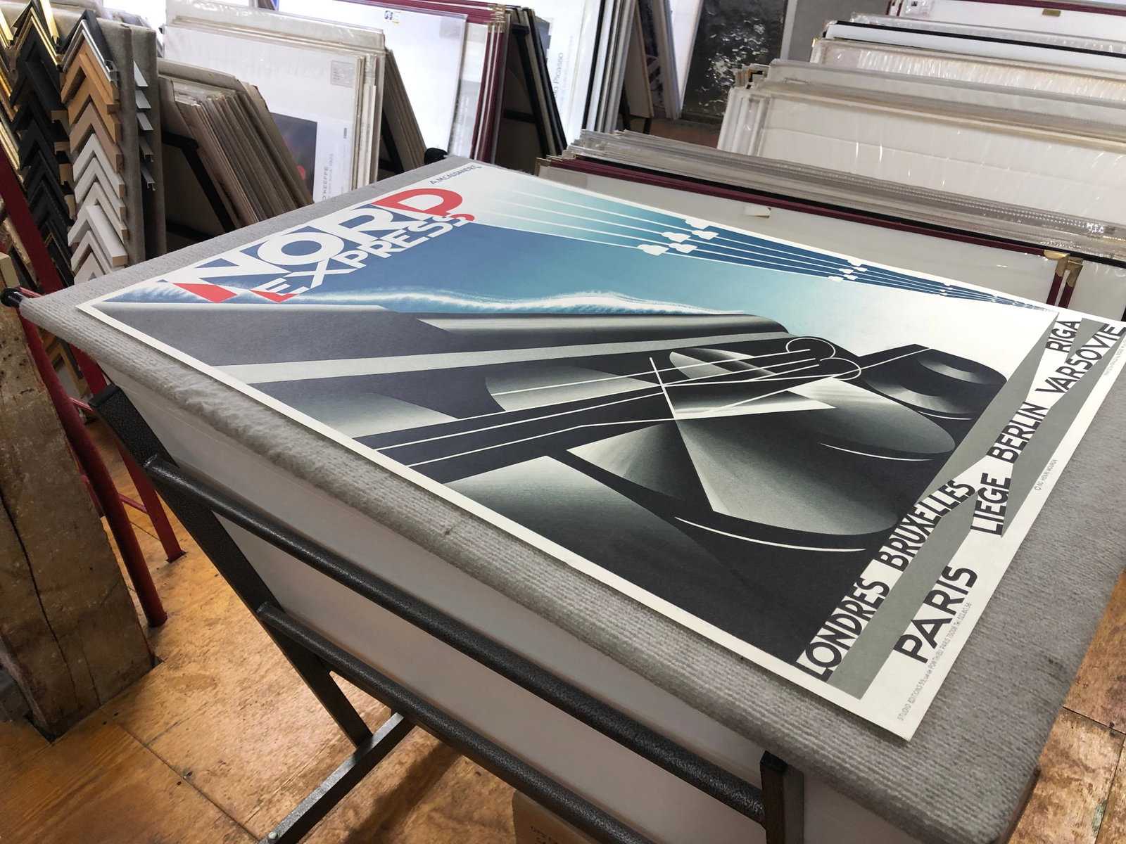 A.M. Cassandre - Nord Express - 1980 Lithograph 40" x 27.75" - 3