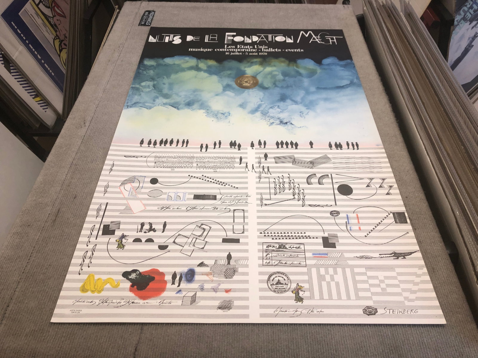 Saul Steinberg - Nuits De La Fondation - 1970 Lithograph 34.75" x 22.75" - 7