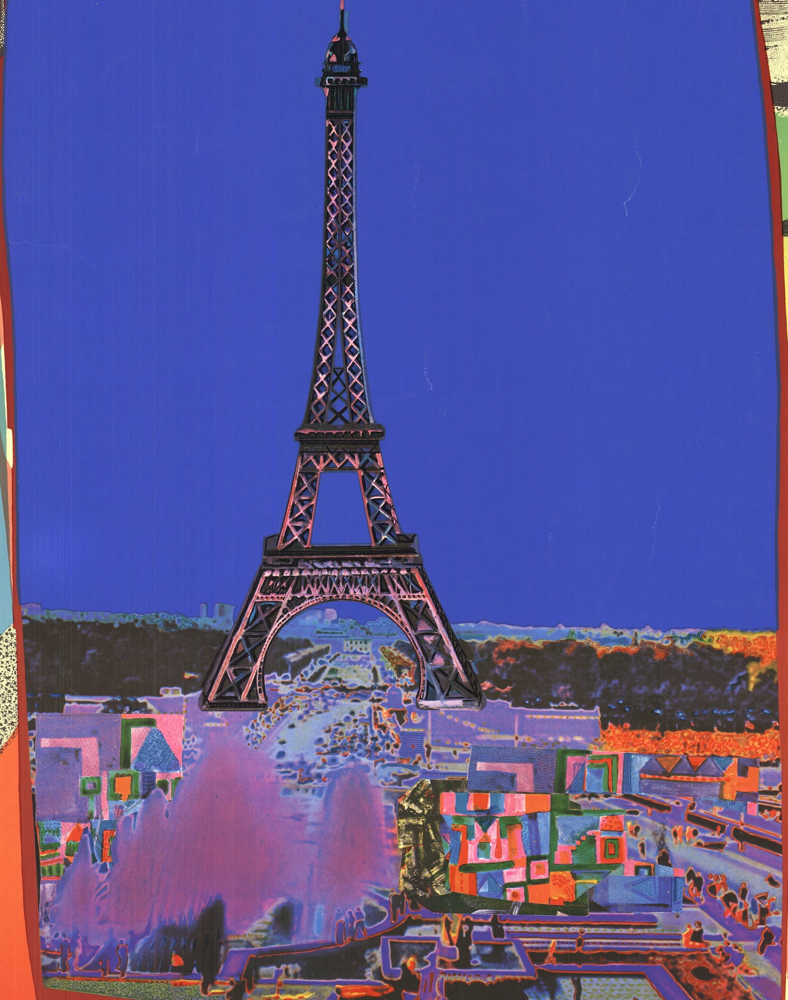 Roger Bezombes - Place du Concorde, France Europe - 1981 Lithograph - SIGNED 39.25" x 23.75" - 4