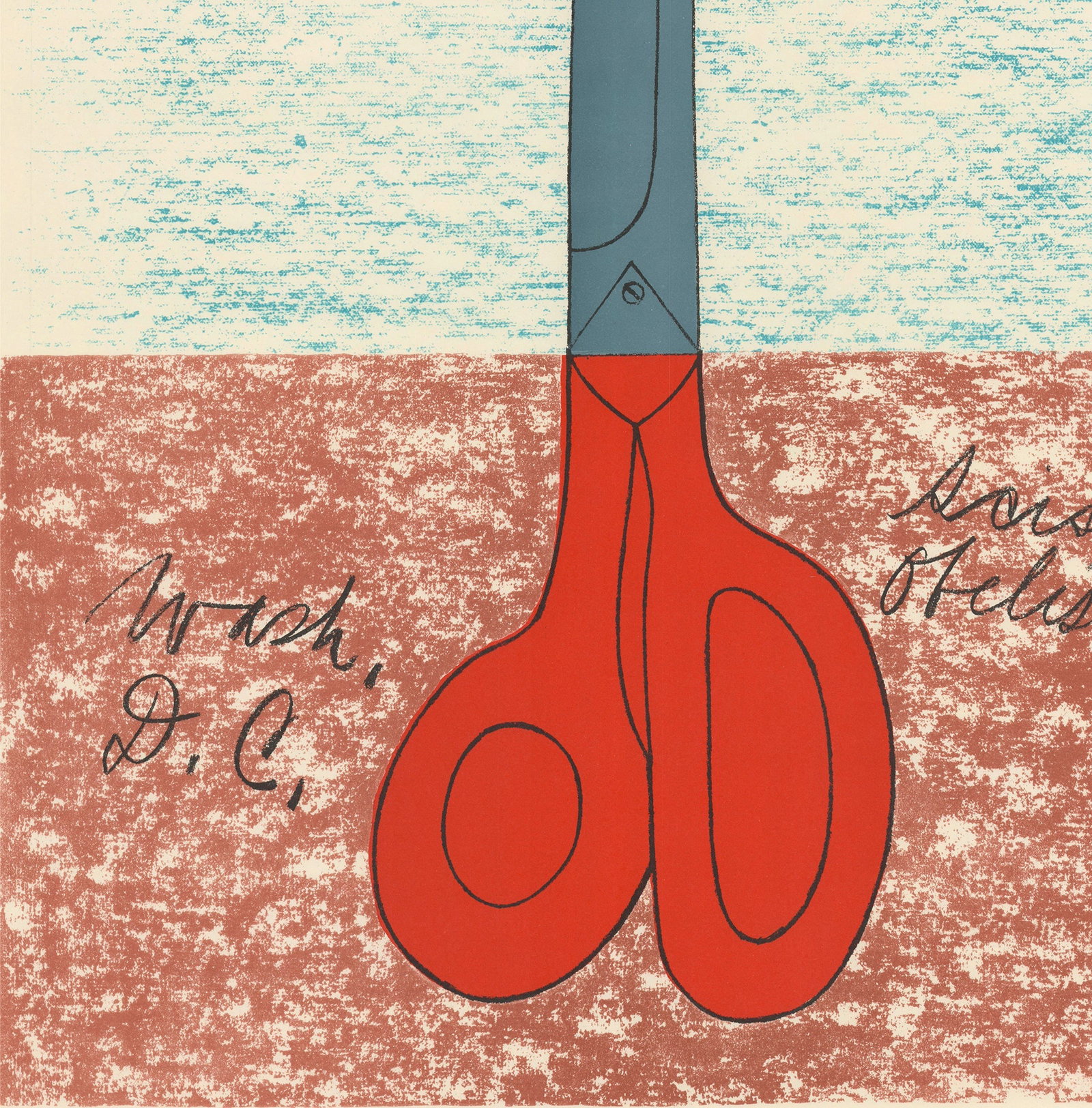 Claes Oldenburg - Scissors as Monument - 1968 Lithograph 42" x 28" - 3