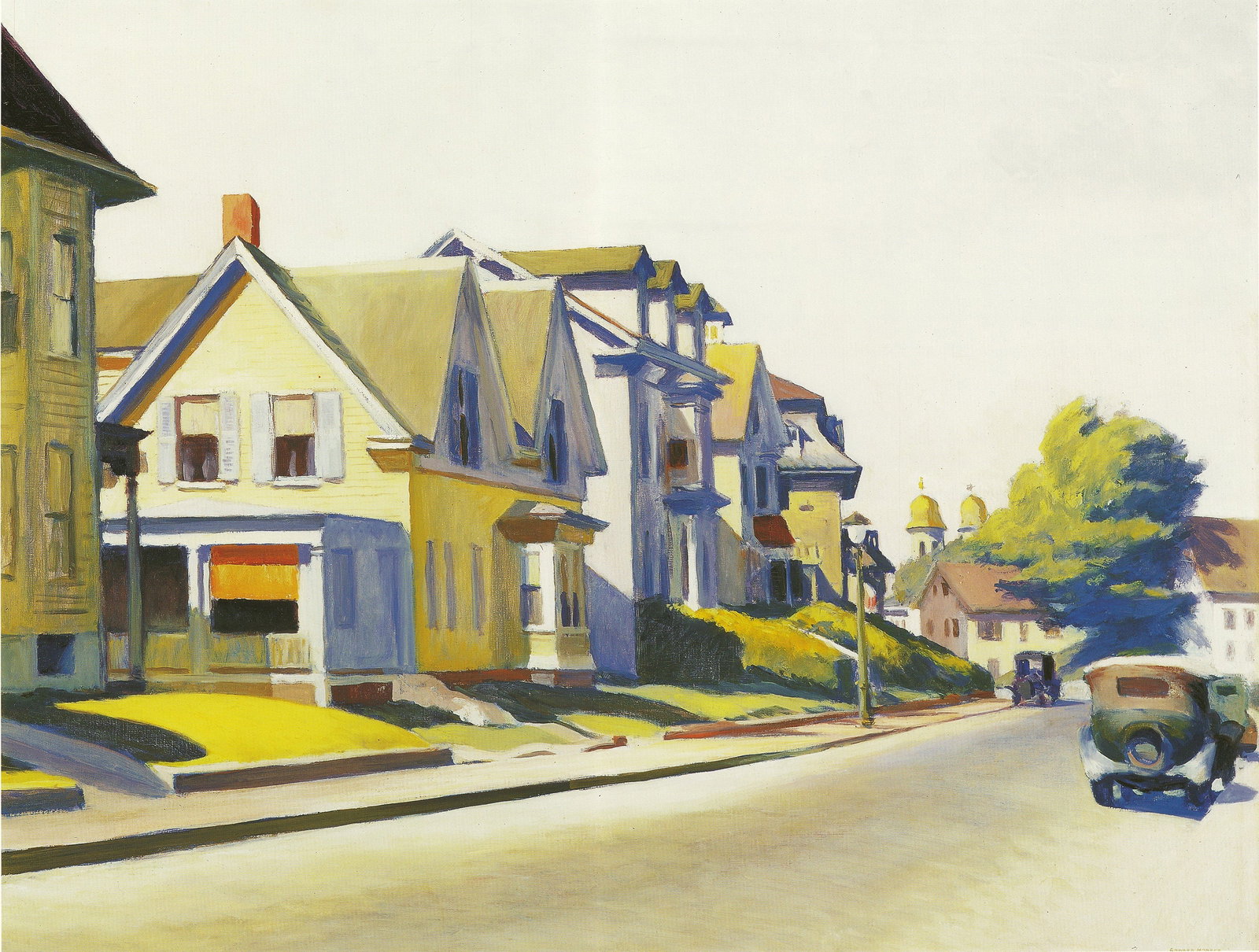 Edward Hopper - Sun on Prospect Street - 2010 Offset Lithograph 16.75" x 17.75" - 2