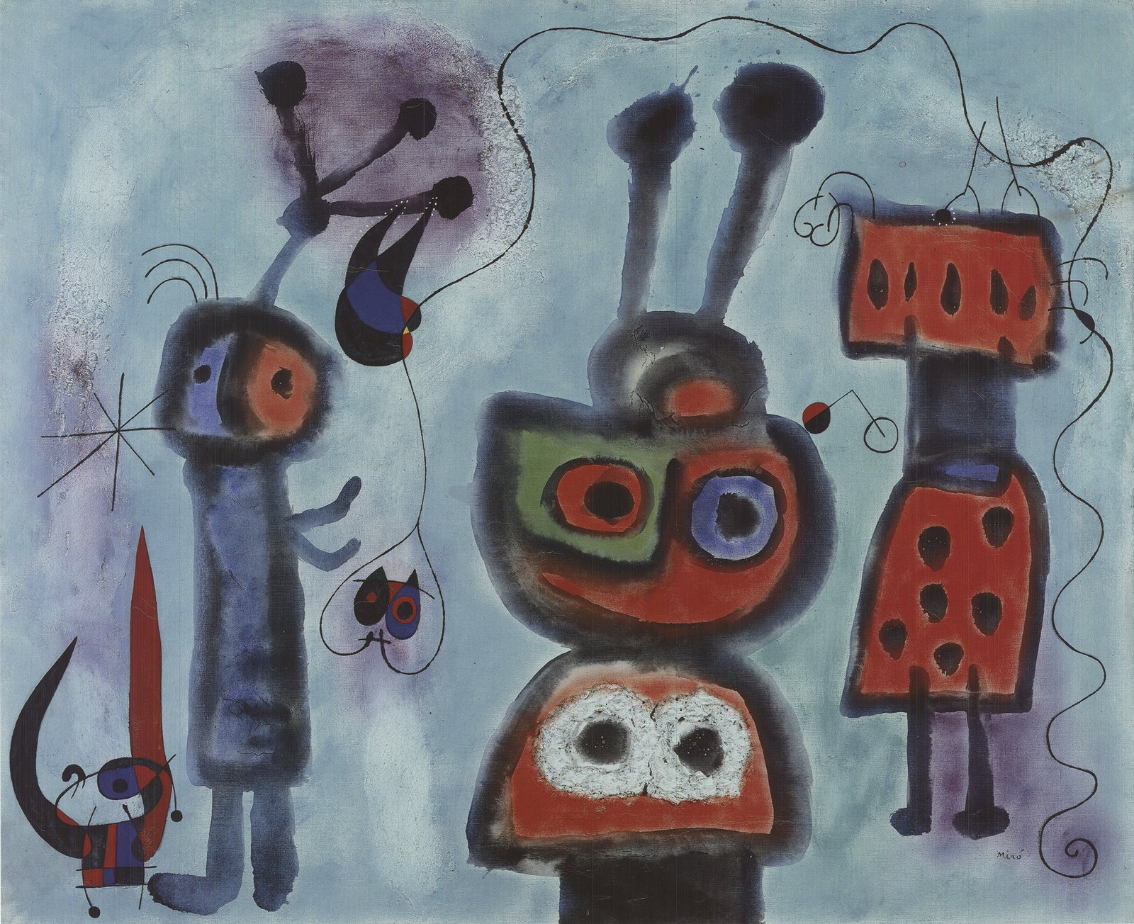 Joan Miro - The Bird with a Calm Look, Its Wings in Flames - 2010 Offset Lithograph 22.75" x 19" - 2