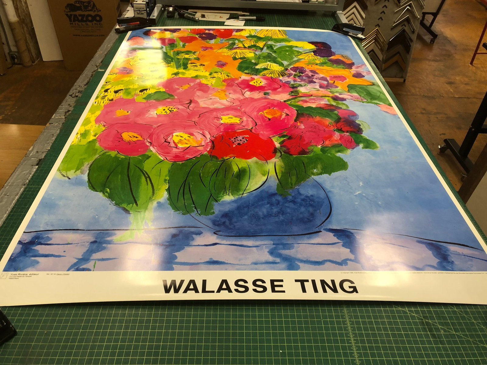 Walasse Ting - The Colorful Bouquet of Flowers - 1989 Offset Lithograph 62.25" x 43.25" - 3