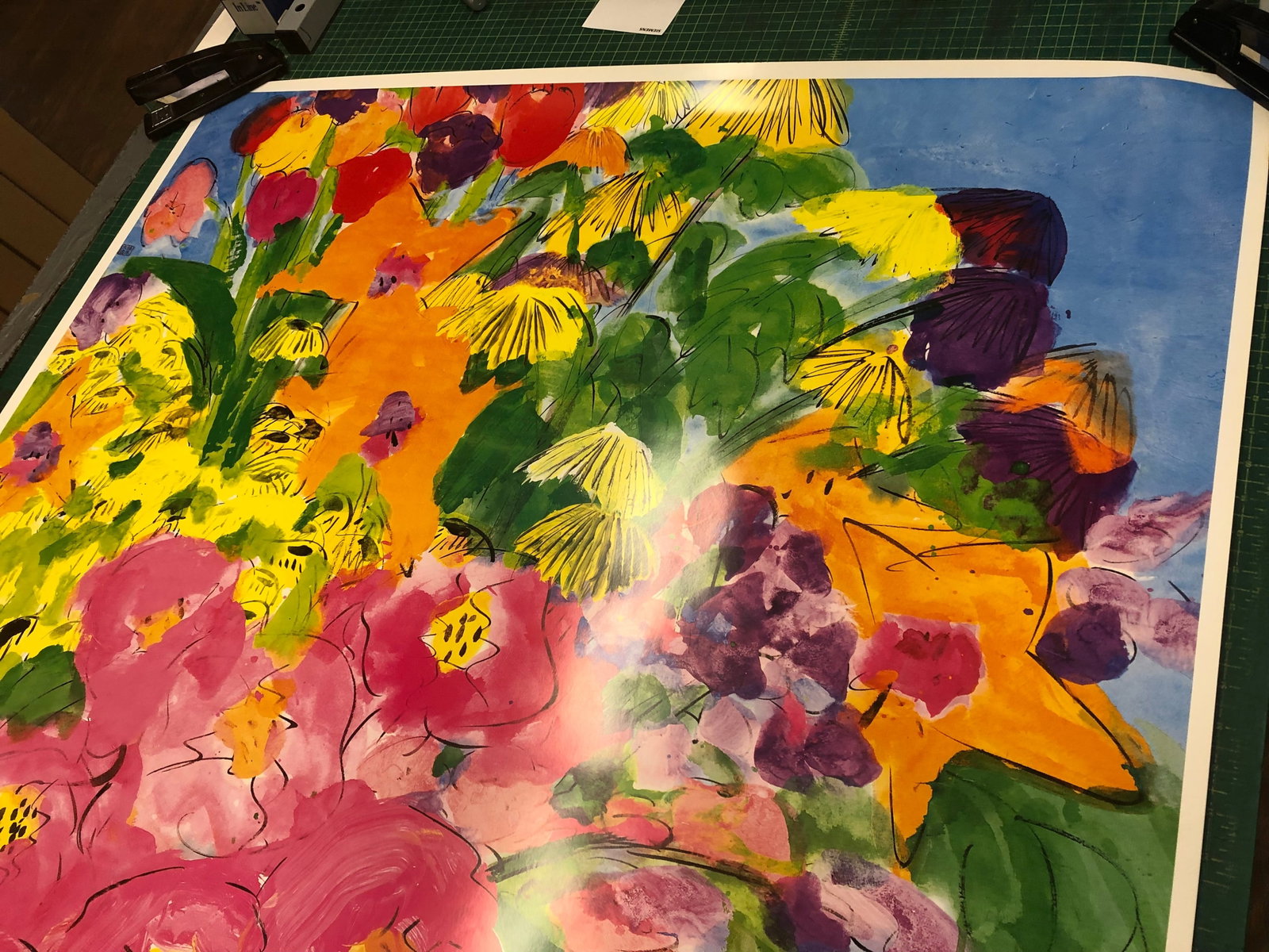 Walasse Ting - The Colorful Bouquet of Flowers - 1989 Offset Lithograph 62.25" x 43.25" - 7