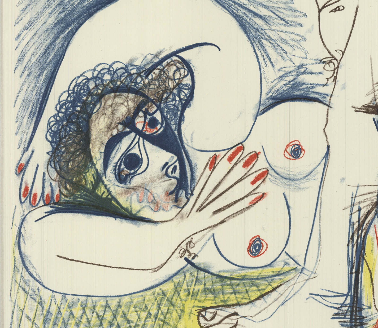 Pablo Picasso - The Flutiste - 1968 Lithograph 28.25" x 20" - 3