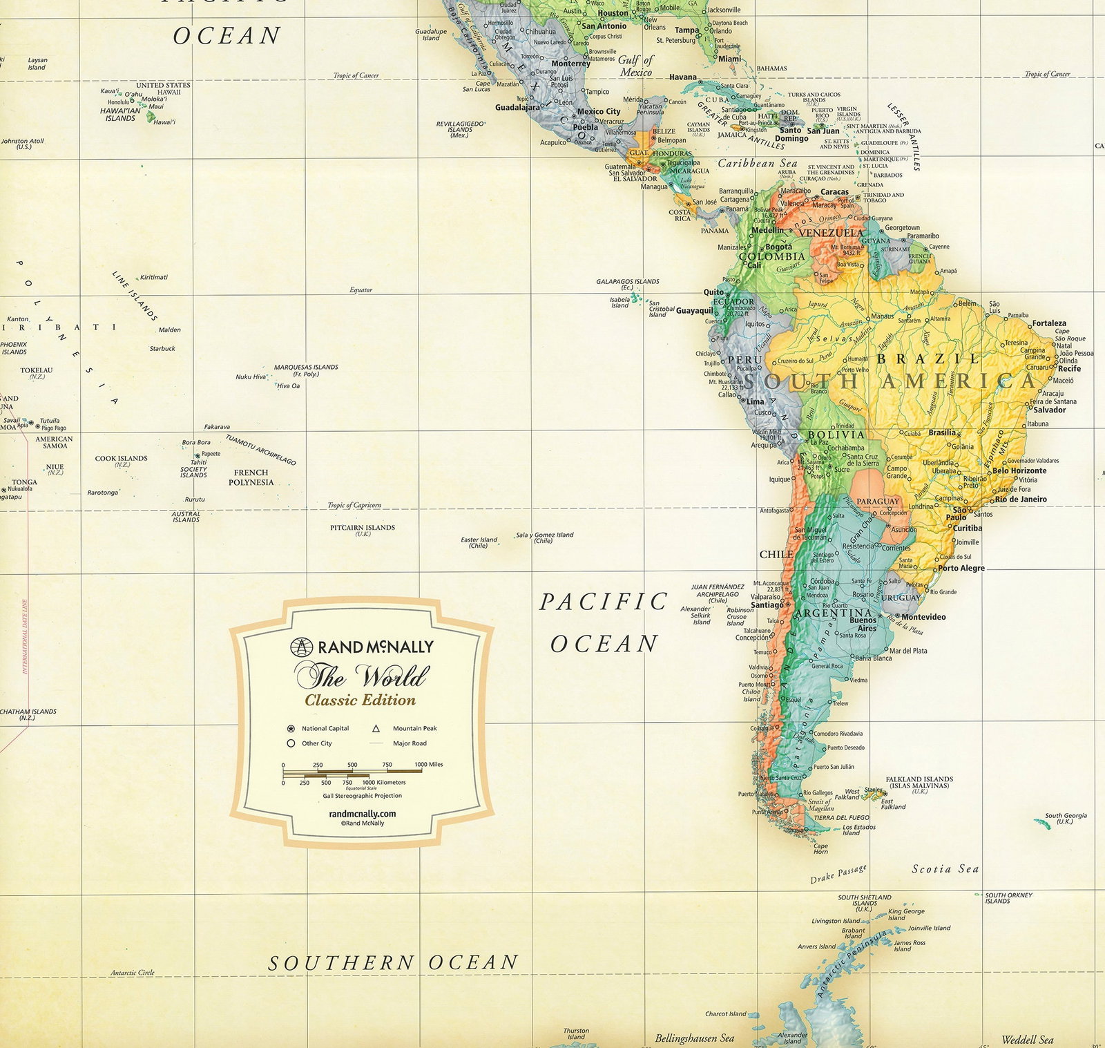Rand Mcnally - World Map – Political Map of the World - 2001 Offset Lithograph 32" x 50" - 4