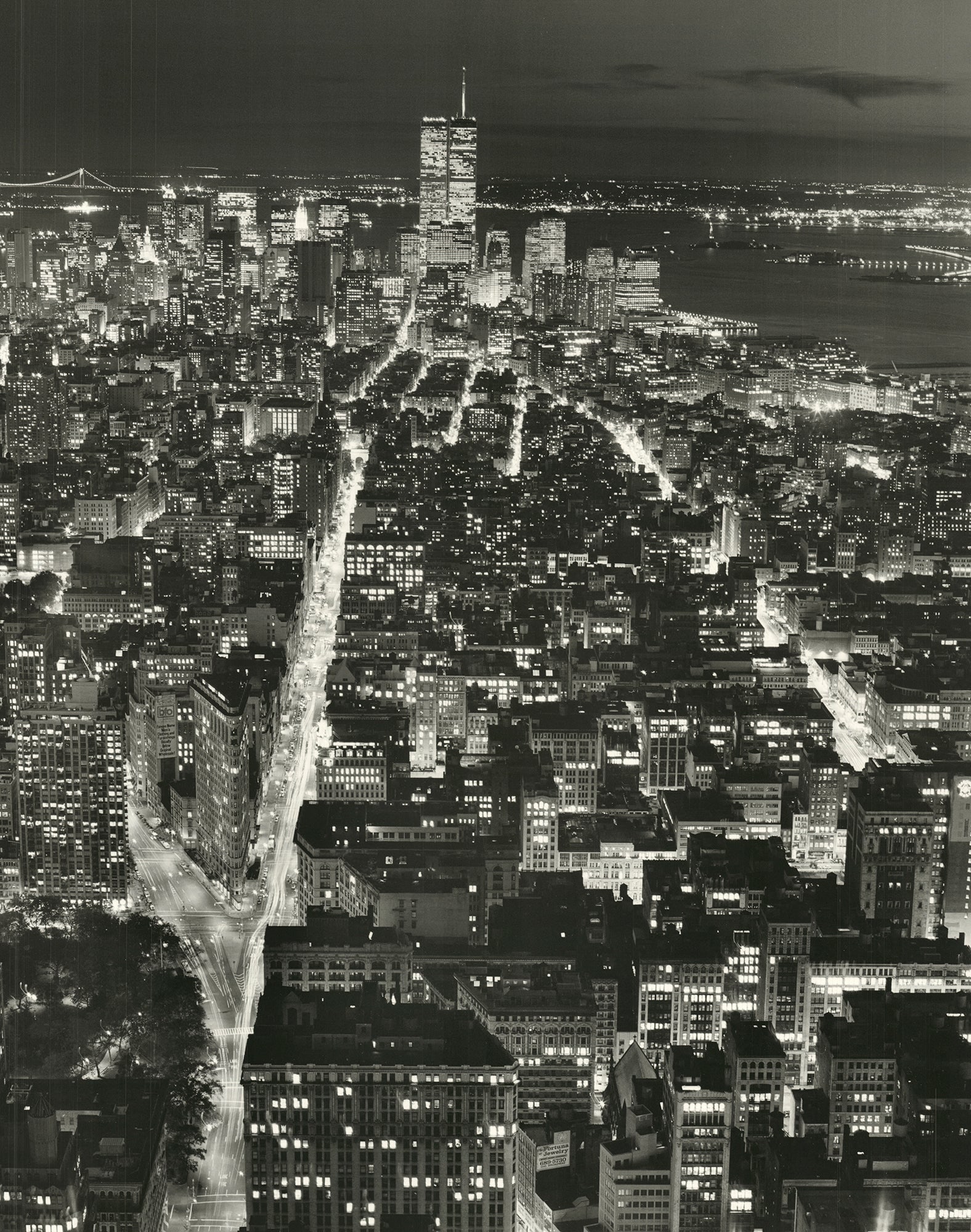 Henri Silberman - World Trade Center from the Empire State Building - 1999 Offset Lithograph 47.25" - 2