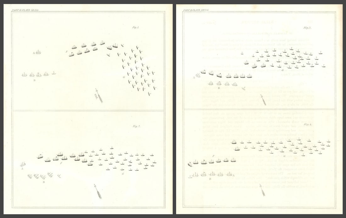 Plan of the Cornwallis v de Ternay, 20 June 1780, Bermuda — 2 sheets 1824 map (1 of 1)