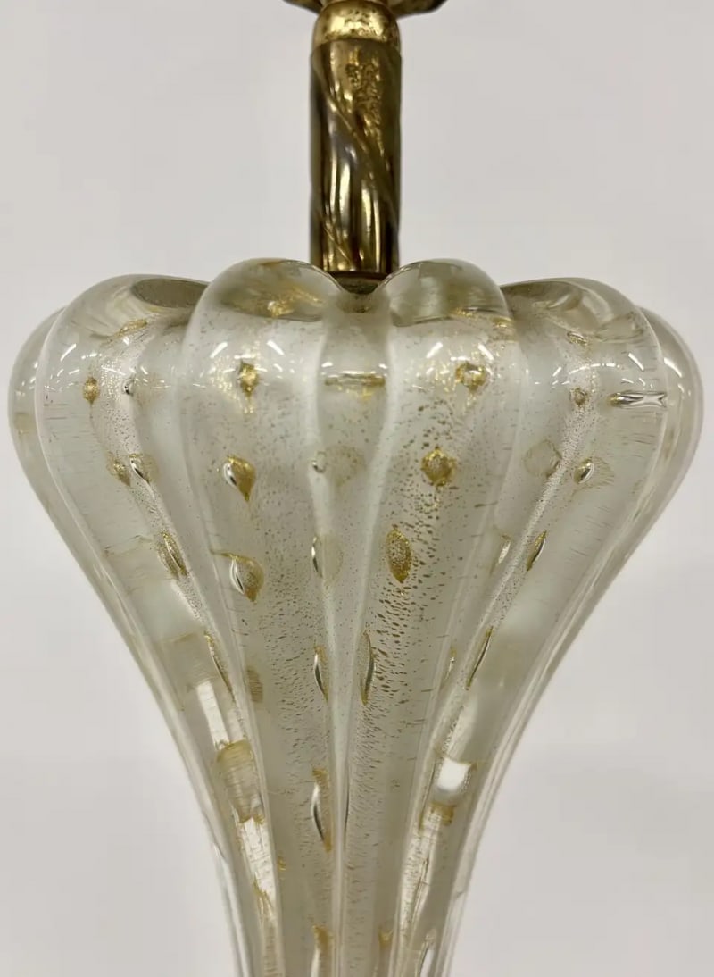 Pair of Murano Glass Speckle Table Lamps, Mid Century Modern - 8