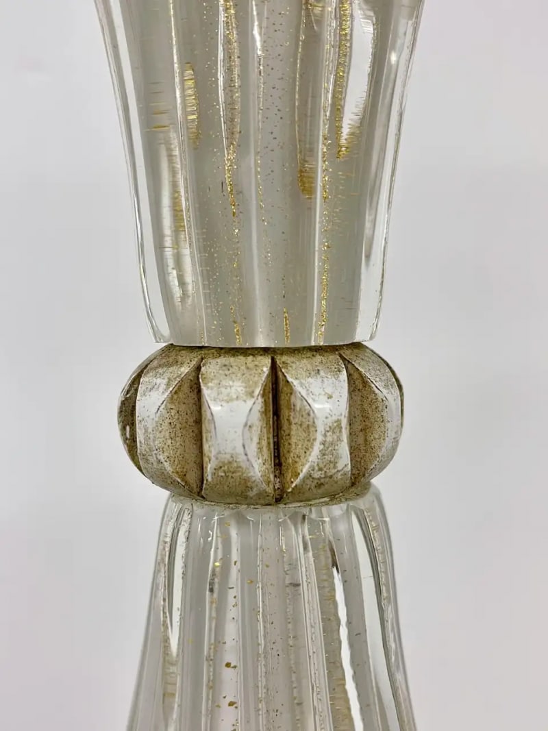 Pair of Murano Glass Speckle Table Lamps, Mid Century Modern - 9