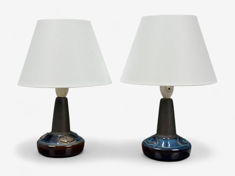 Søholm Stentøj, Glazed Stoneware, Table Lamps, Denmark, 1970s - 2