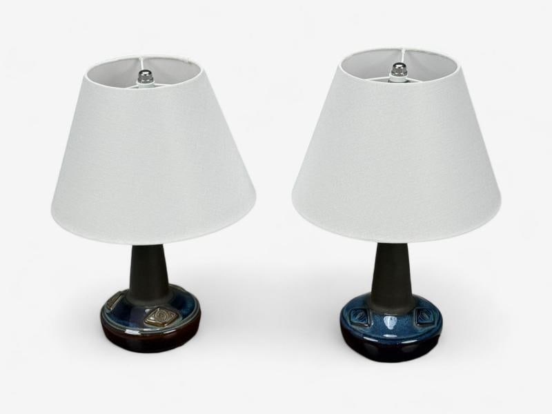 Søholm Stentøj, Glazed Stoneware, Table Lamps, Denmark, 1970s - 3