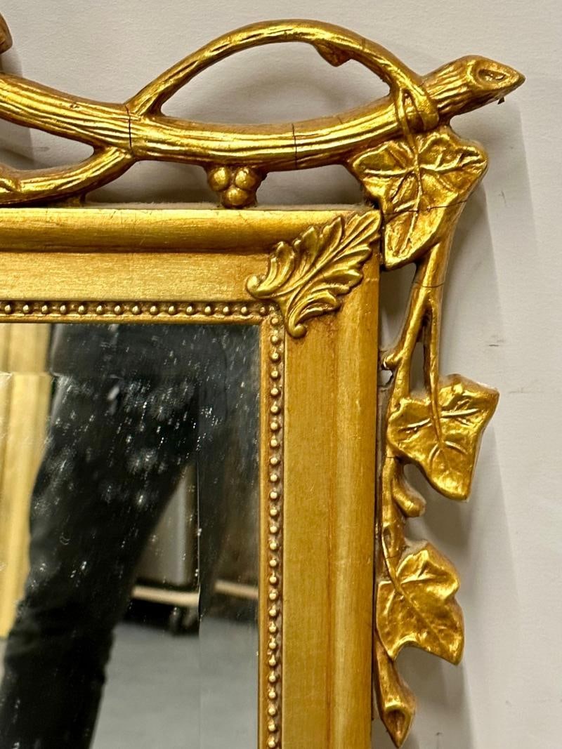 Water Gilt Wood Wall, Pier or Console Mirror, Carved, Regency Style - 7