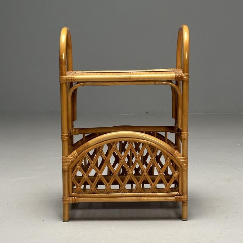 Swedish Mid-Century Modern, Magazine Rack, Bamboo, Rattan, Sweden, 1960s - 5
