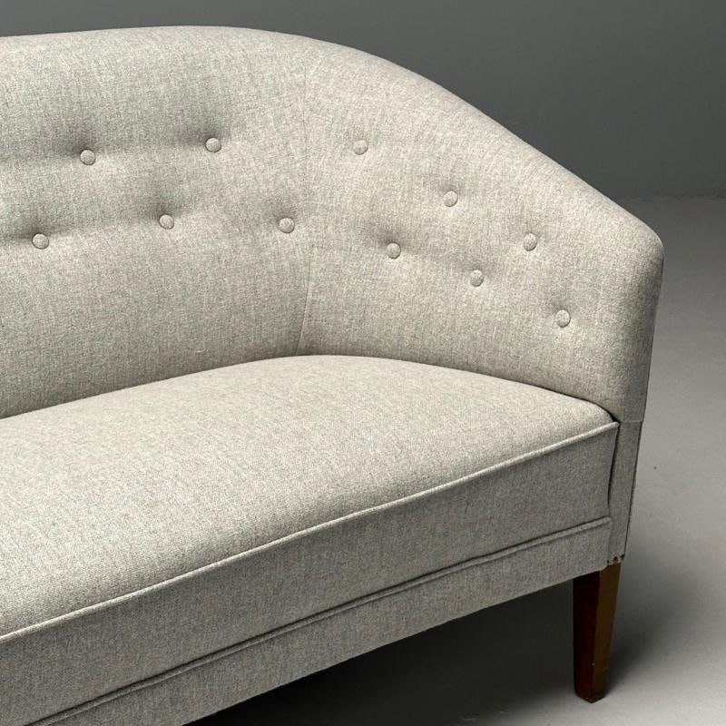 Ludvig Pontoppidan, Danish Mid-Century Modern, Sofa, Light Gray Wool, 1950s - 6