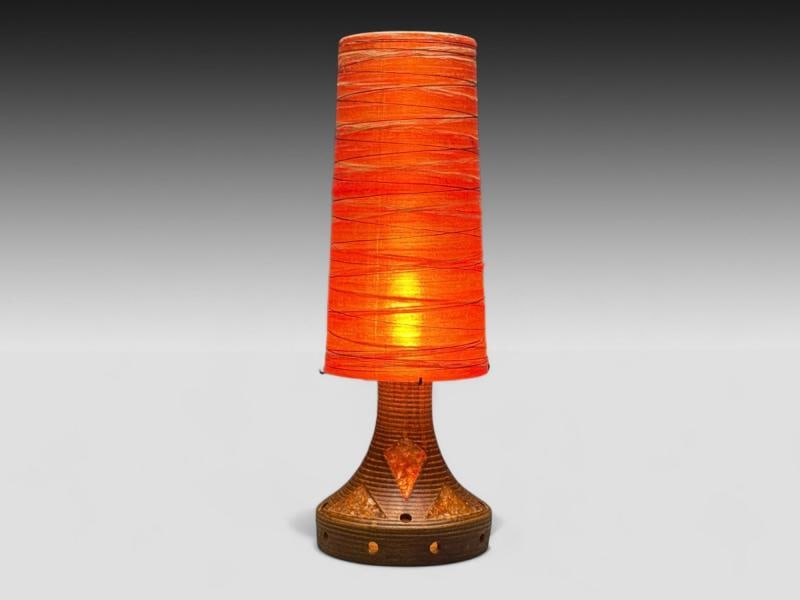 Accolay, Ceramic, Stained Glass, Spun Resin, Floor Lamp, France, 1955 - 3