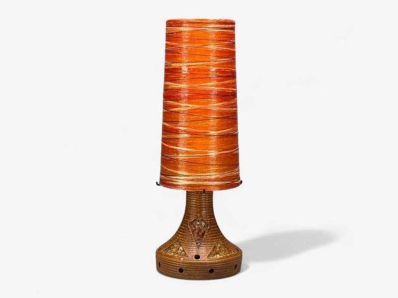 Accolay, Ceramic, Stained Glass, Spun Resin, Floor Lamp, France, 1955 - 4