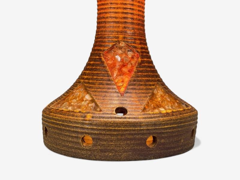 Accolay, Ceramic, Stained Glass, Spun Resin, Floor Lamp, France, 1955 - 6