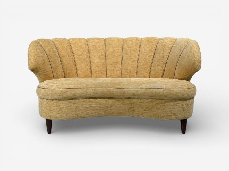 Finnish Modern, Settee or Sofa, Fabric, Wood, Finland, 1940s - 3