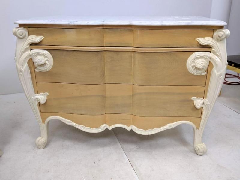 Hollywood Regency Louis XV Commode, Nightstands or Dressers by Casaragi a Pair - 6