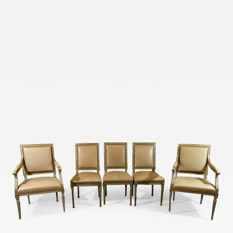 Set of Louis XVI Style Philippe Coudray Ateliers Dining or Conference Chairs - 2