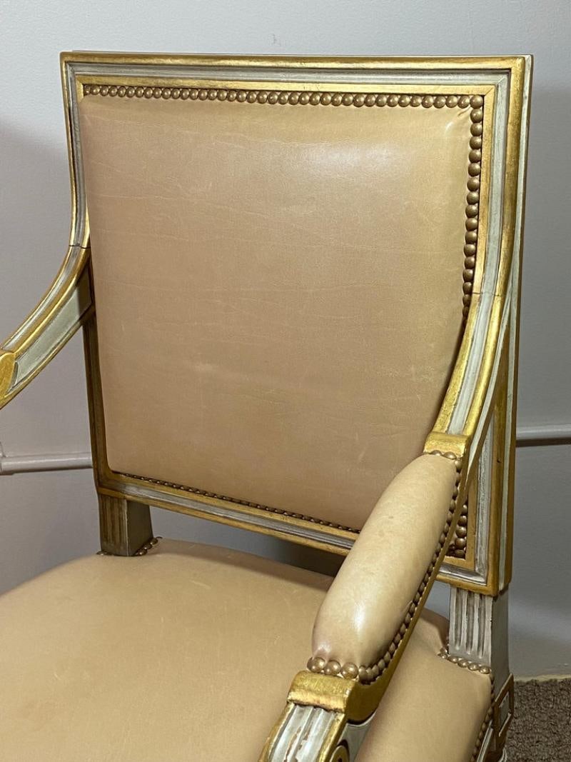 Set of Louis XVI Style Philippe Coudray Ateliers Dining or Conference Chairs - 3