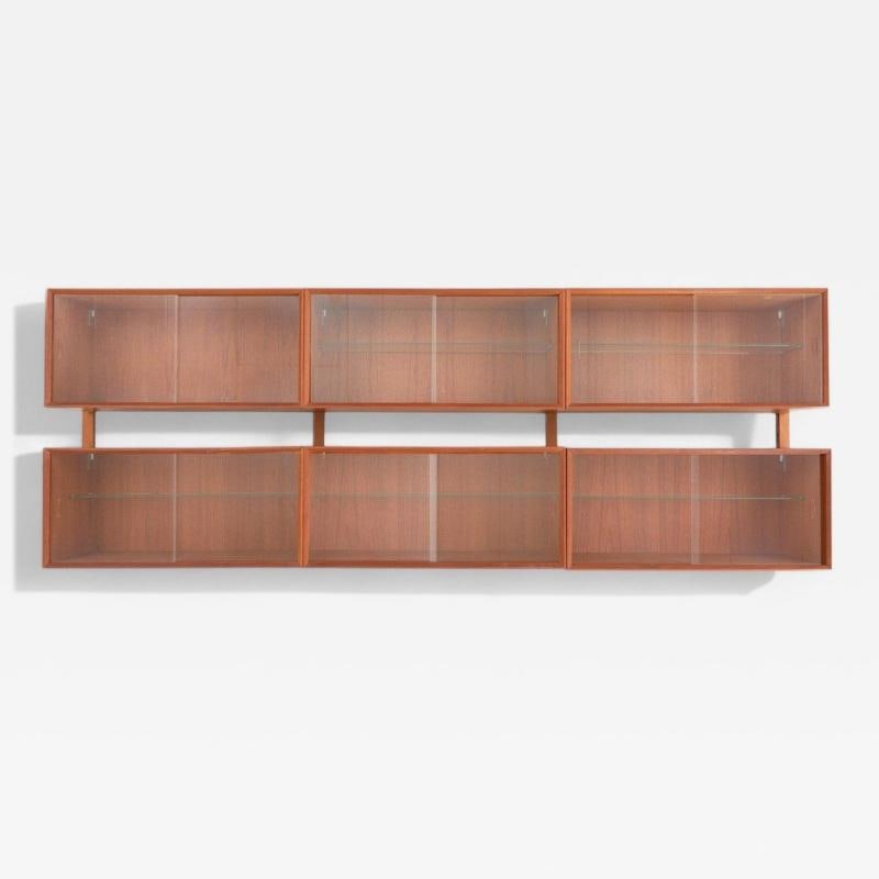 Scandinavian Mid-Century Modern, Wall Mounted Bookshelf, Teak, Norway, 1967 - 2
