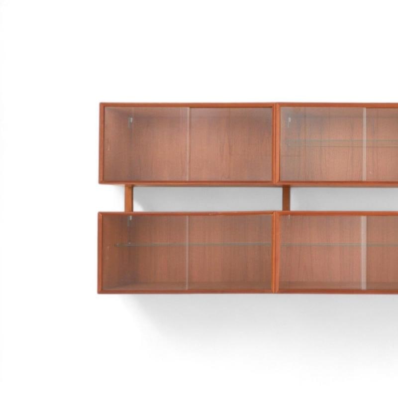 Scandinavian Mid-Century Modern, Wall Mounted Bookshelf, Teak, Norway, 1967 - 4