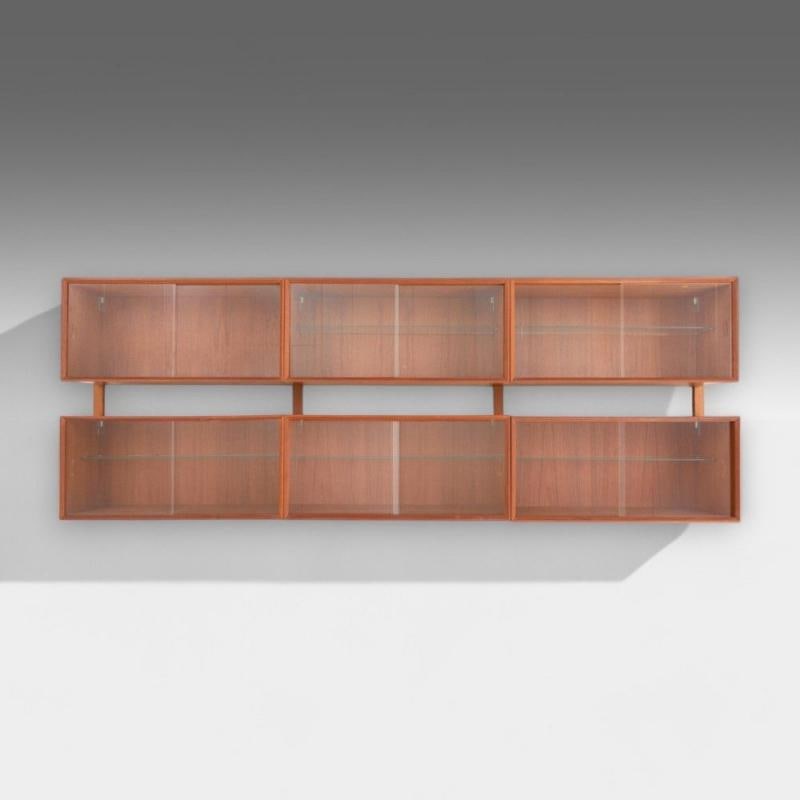 Scandinavian Mid-Century Modern, Wall Mounted Bookshelf, Teak, Norway, 1967 - 8