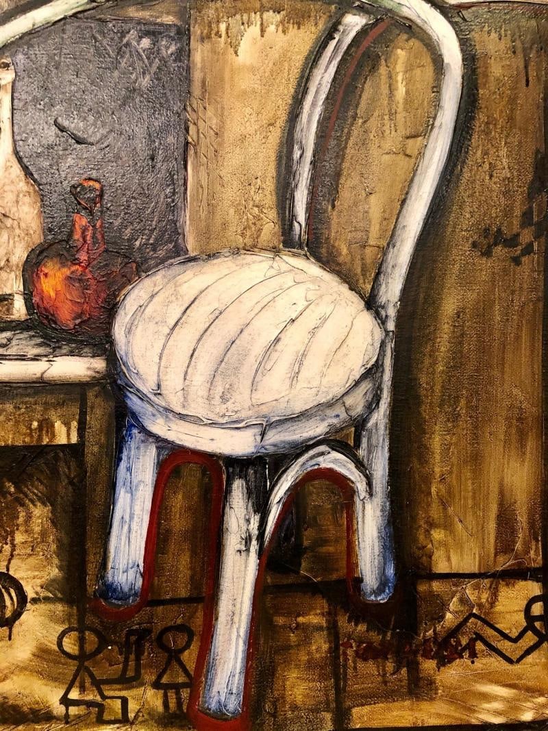 Vitaly Dlugy White Chair, 1989 Oil on Canvas - 3