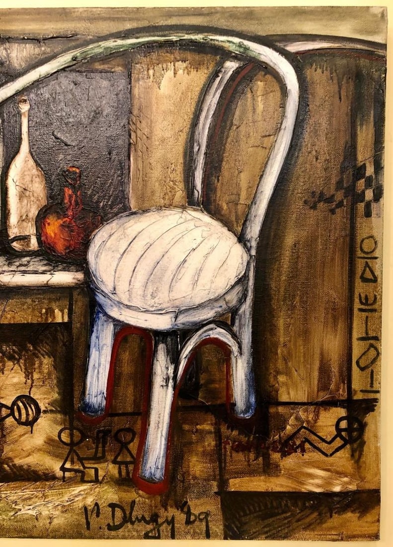 Vitaly Dlugy White Chair, 1989 Oil on Canvas - 4