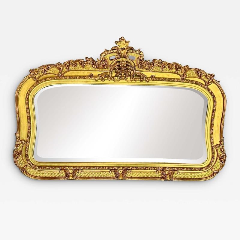 19th/ 20th Century Giltwood Wall / Console / Pier Mirror, Rectangular - 2
