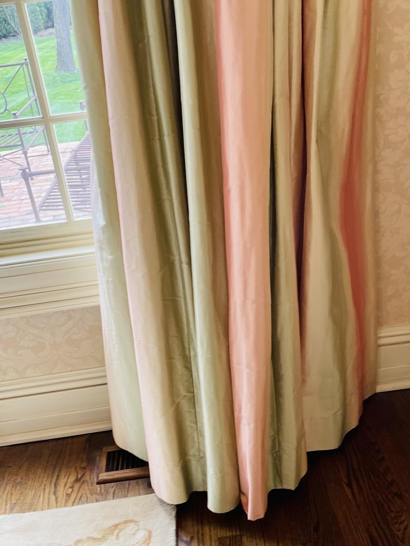 Scalamandre Window Treatments, Curtains, Drapery Rainbow Stripe, Fringed, Lined - 7