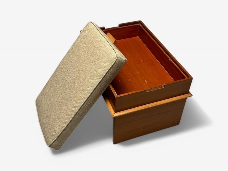 Paul Frankl, John Stuart, Mahogany, Maple, Rare Station Wagon Ottoman, 1950s - 7