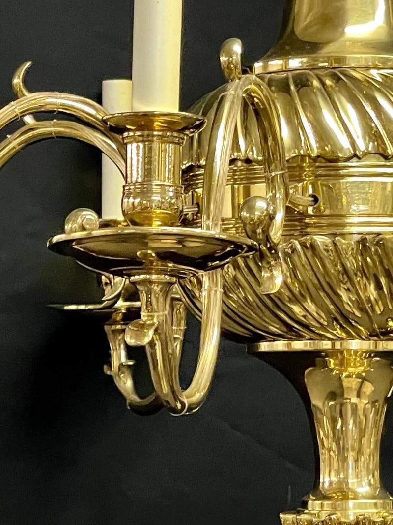Bronze Georgian Style Chandelier having Eight Lights - 8