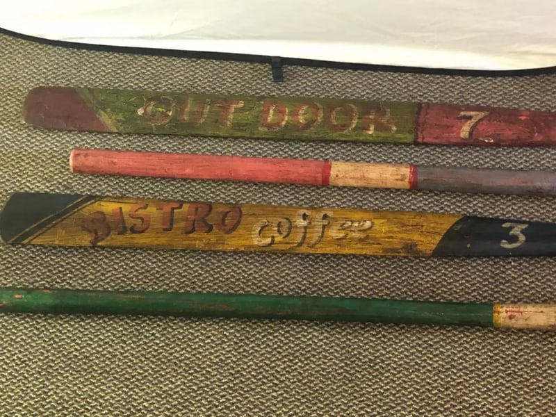 Set of 2 Hand Painted Inspirational Rowing Oars or Paddles Priced Individually - 4
