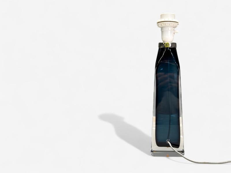 Nils Landberg, Swedish Modern, Blue Tinted Glass, Table Lamp, Sweden, 1960s - 5