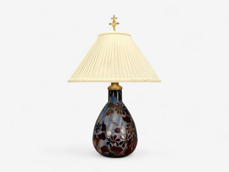 Emile Gallé, Art Nouveau, Glass, Table Lamp, France, 1920s - 2